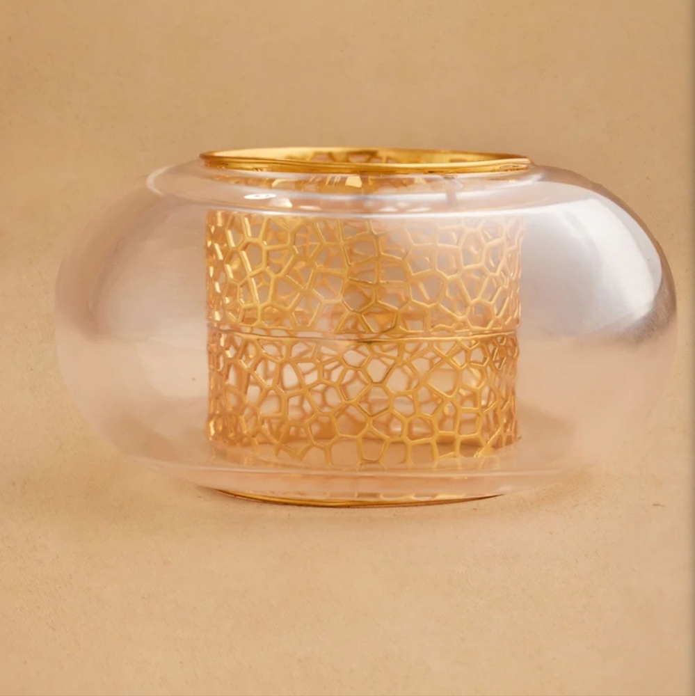 Gold Acrylic, HENE Bangle (NWT)